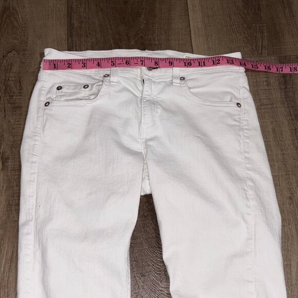 Rag & Bone The Dre Slim Boyfriend Jeans Size 25 White - Picture 10 of 14